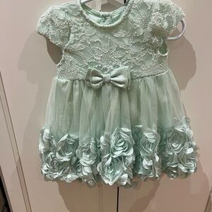 Nanette Mint Green Lace Kids Dress 18m